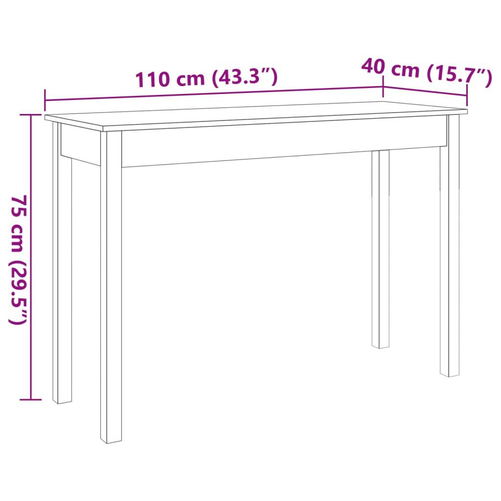 VidaXL Table console bois de pin  