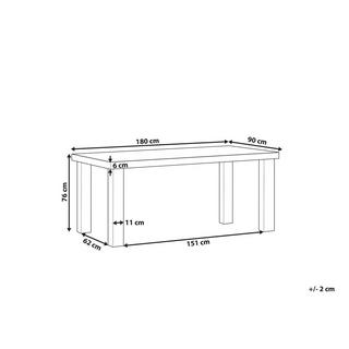 Beliani Tavolo da pranzo da giardino en Cemento fibrorinforzato Industriale TARANTO  