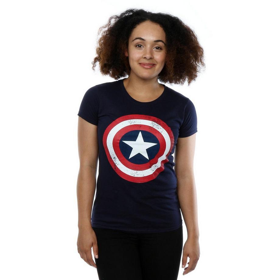 CAPTAIN AMERICA Schild Print T-Shirt  