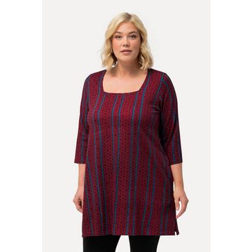 Longshirt, A-Linie, Carree-Ausschnitt, 3/4-Arm