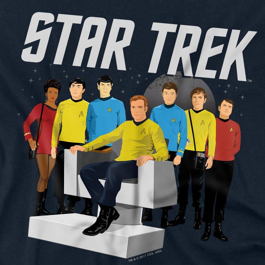 Star Trek Star Trek Original Series Crew T-Shirt Maniche Lunghe  