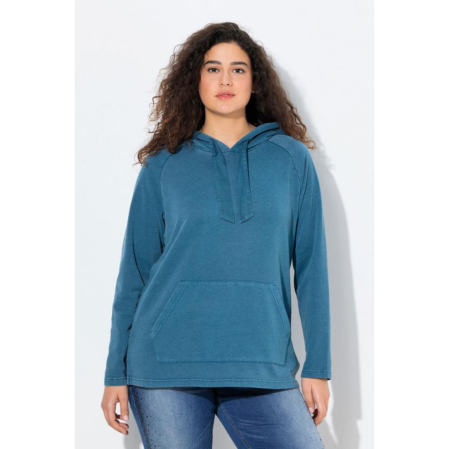 Ulla Popken Sweat à capuche Style Vintage Cordon Fantaisie Manches Longues  