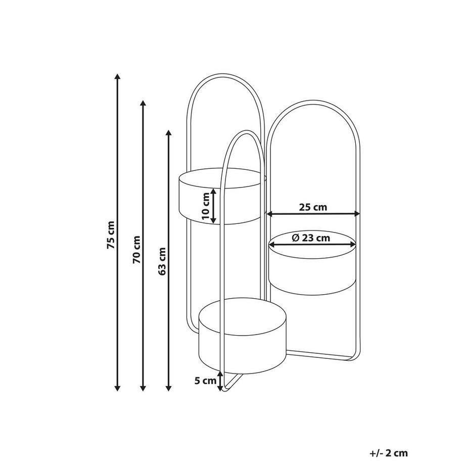 Beliani Support de pots en Métal Moderne COLUTENA  