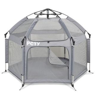 PETY  Set PETY parc pour chiens grand, avec tapis de sol et toit 