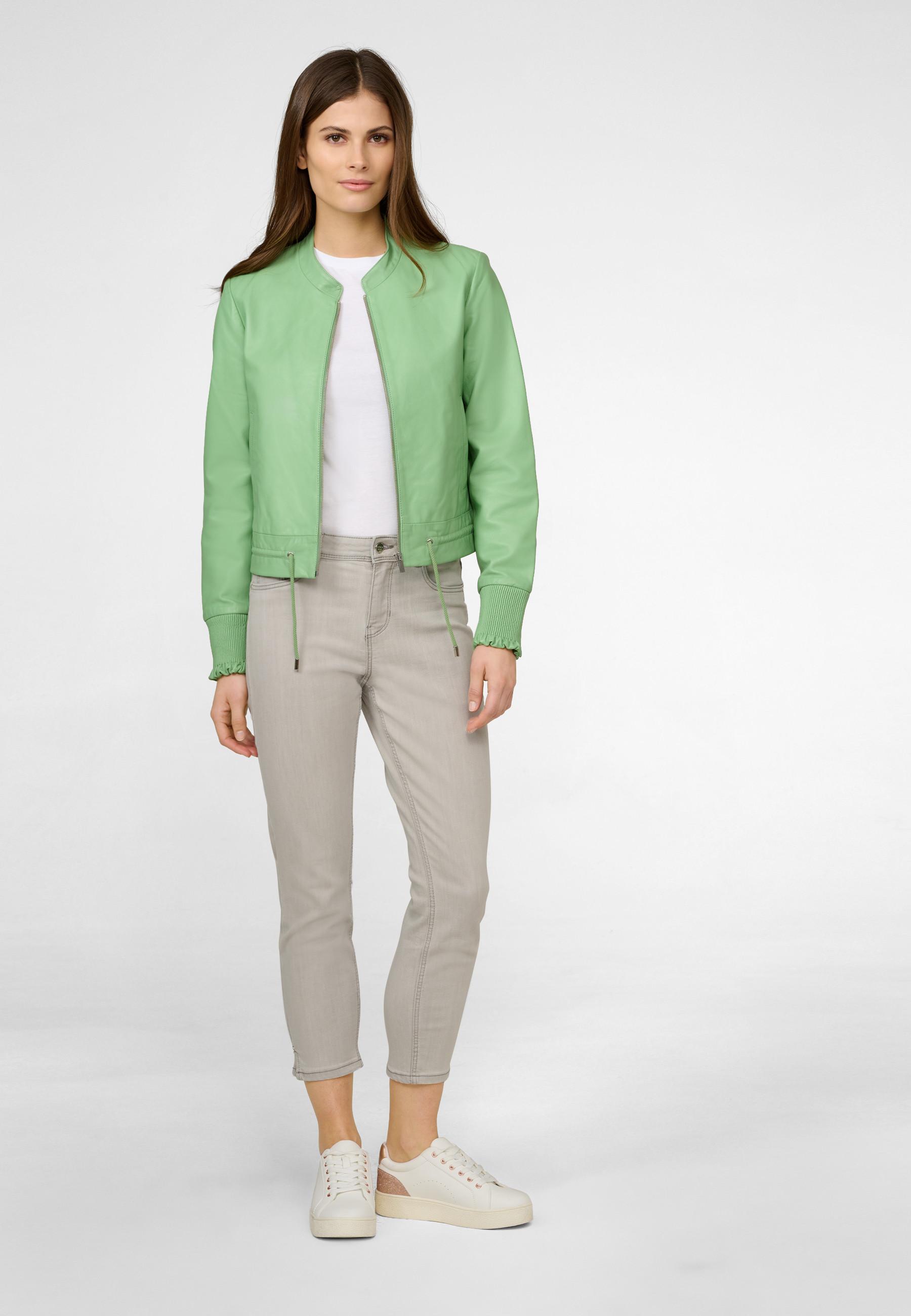 RICANO  Veste en cuir  Lilly, cropped avec cordon de serrage 