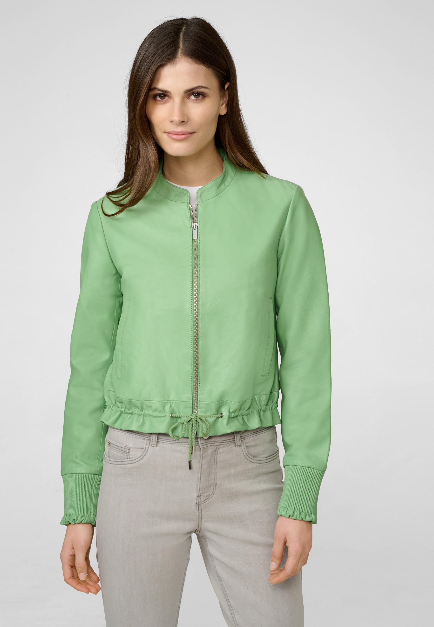 RICANO  Veste en cuir  Lilly, cropped avec cordon de serrage 