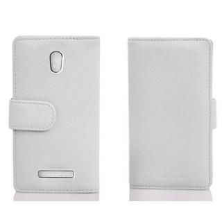 Cadorabo  Housse compatible avec HTC Desire 500 - Coque de protection en similicuir structuré et compartiment pour cartes 