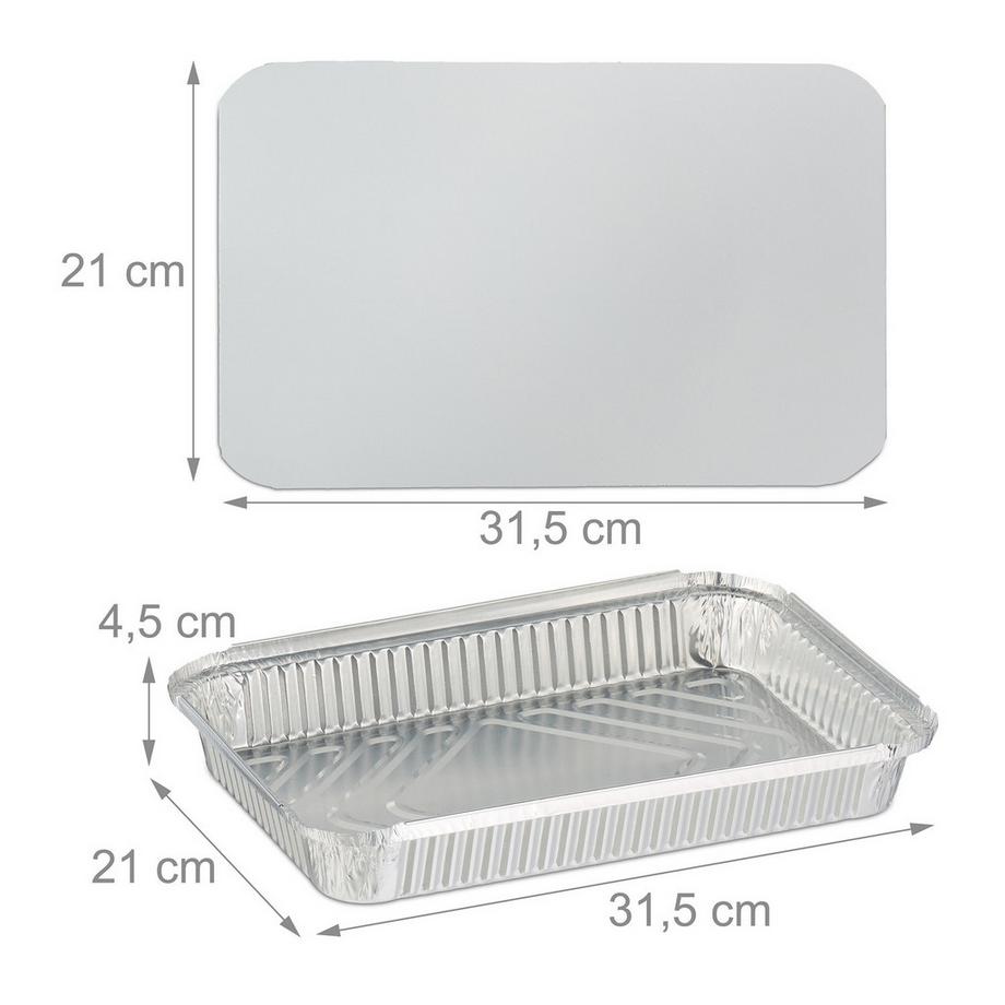 B2X  Aluminiumformen mit Deckel 25er-Pack 