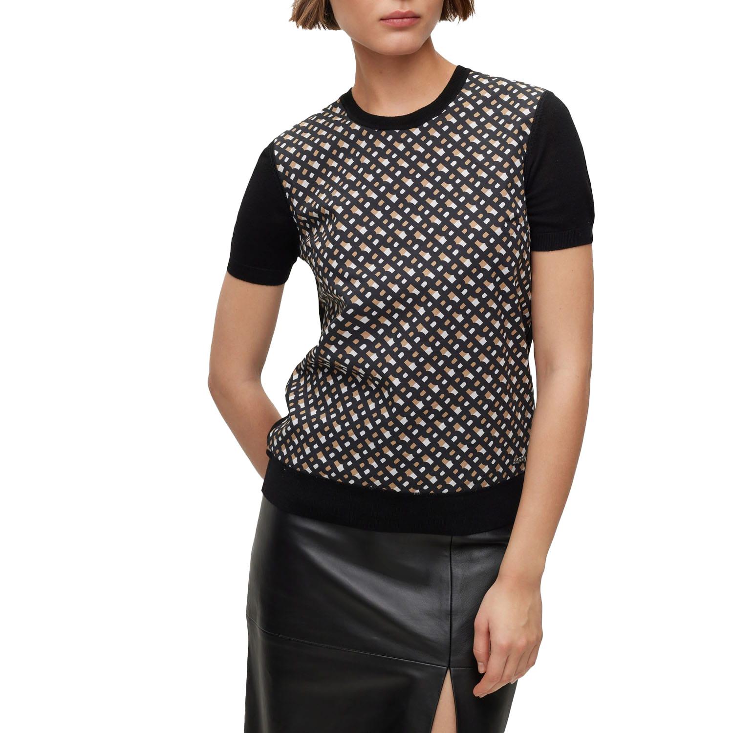 BOSS Fordana Monogramme Pull Manches Courtes  