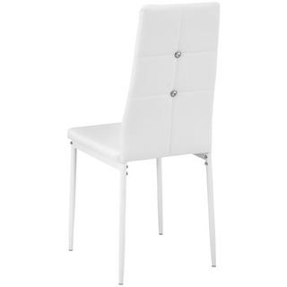 Tectake Lot de 4 chaises avec strass  