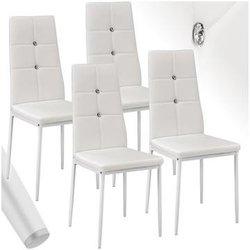 Ensemble de chaises de salle à manger JULIEN rembourré avec revêtement aspect cuir