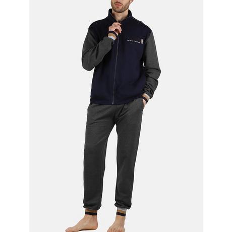 Admas  Pyjama tenue d'intérieur pantalon et veste zippée Feeling 