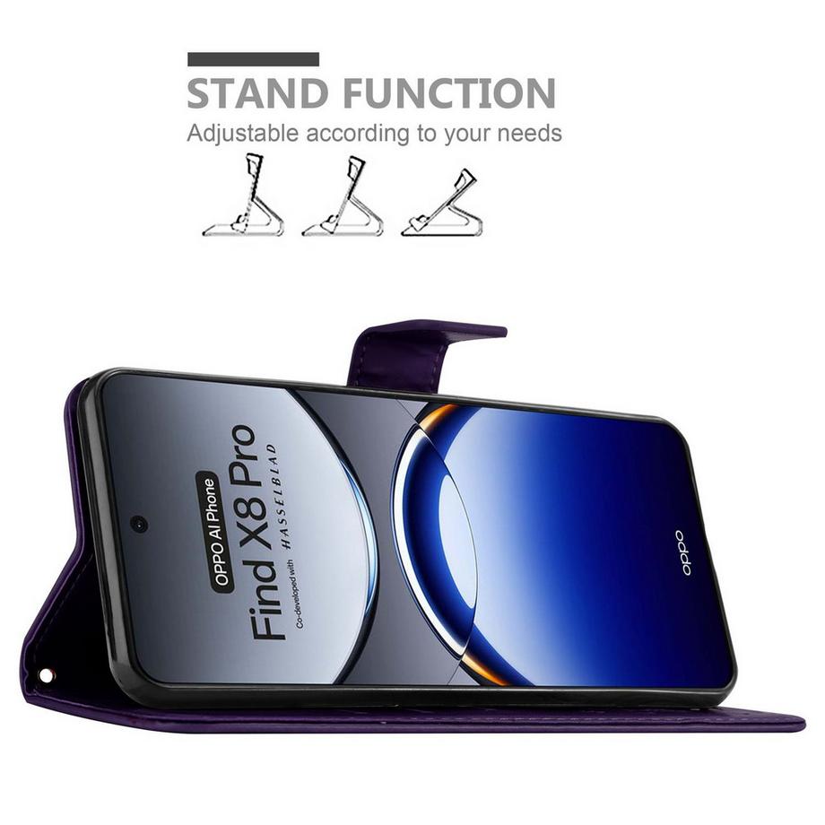 Cadorabo  Custodia per Oppo Find X8 Pro cover fiori design 