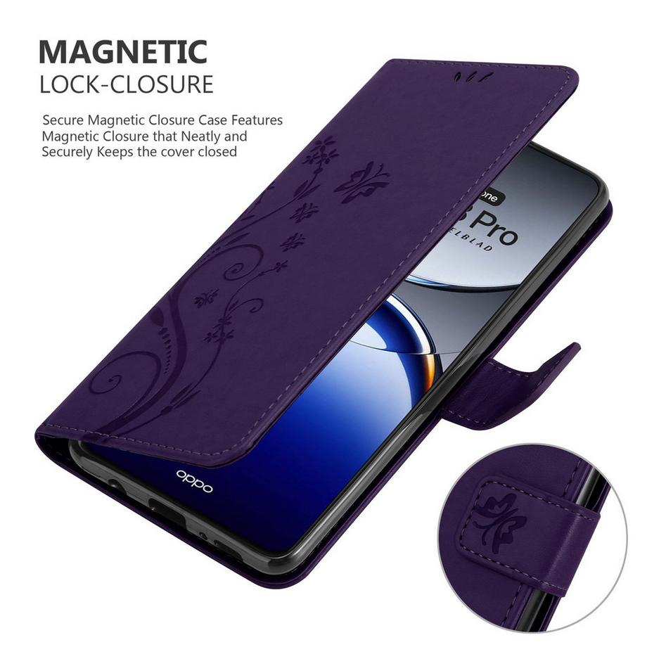 Cadorabo  Custodia per Oppo Find X8 Pro cover fiori design 