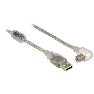 DeLock  84811 câble USB 0,5 m USB 2.0 USB A USB B Argent, Transparent 