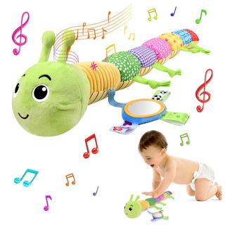 Activity-board  Peluche chenille musicale pour bébé, peluche chenille avec règle, jouet à saisir pour bébé qui s'ébroue, jouet peluche bébé 