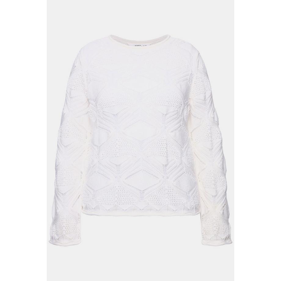 Studio Untold Maglione Oversize Punto Ajour Orli Arrotolati  