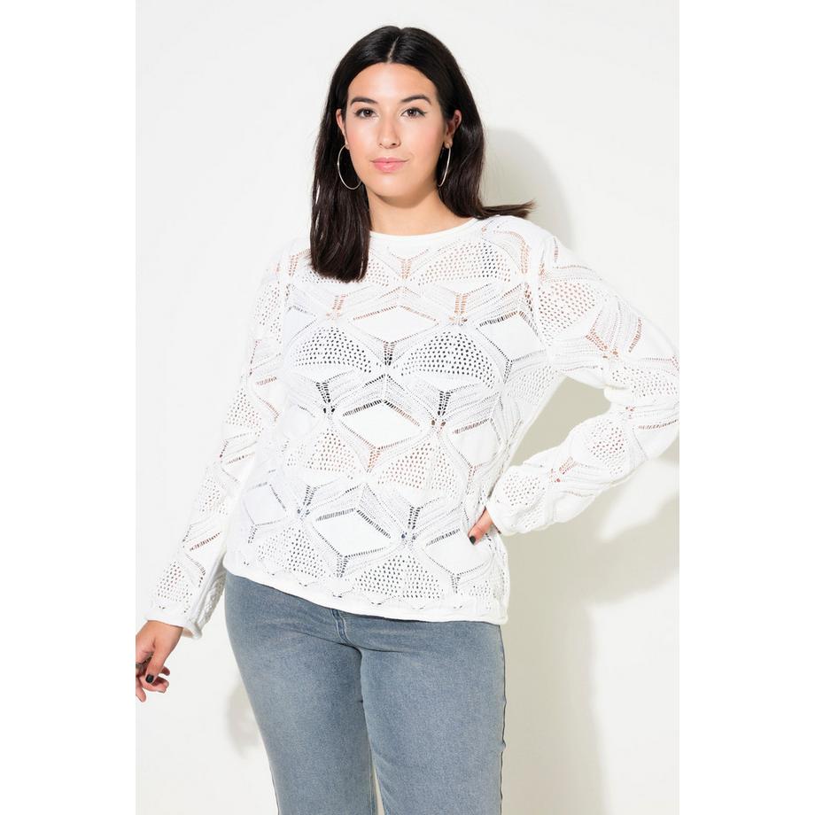 Studio Untold Maglione Oversize Punto Ajour Orli Arrotolati  