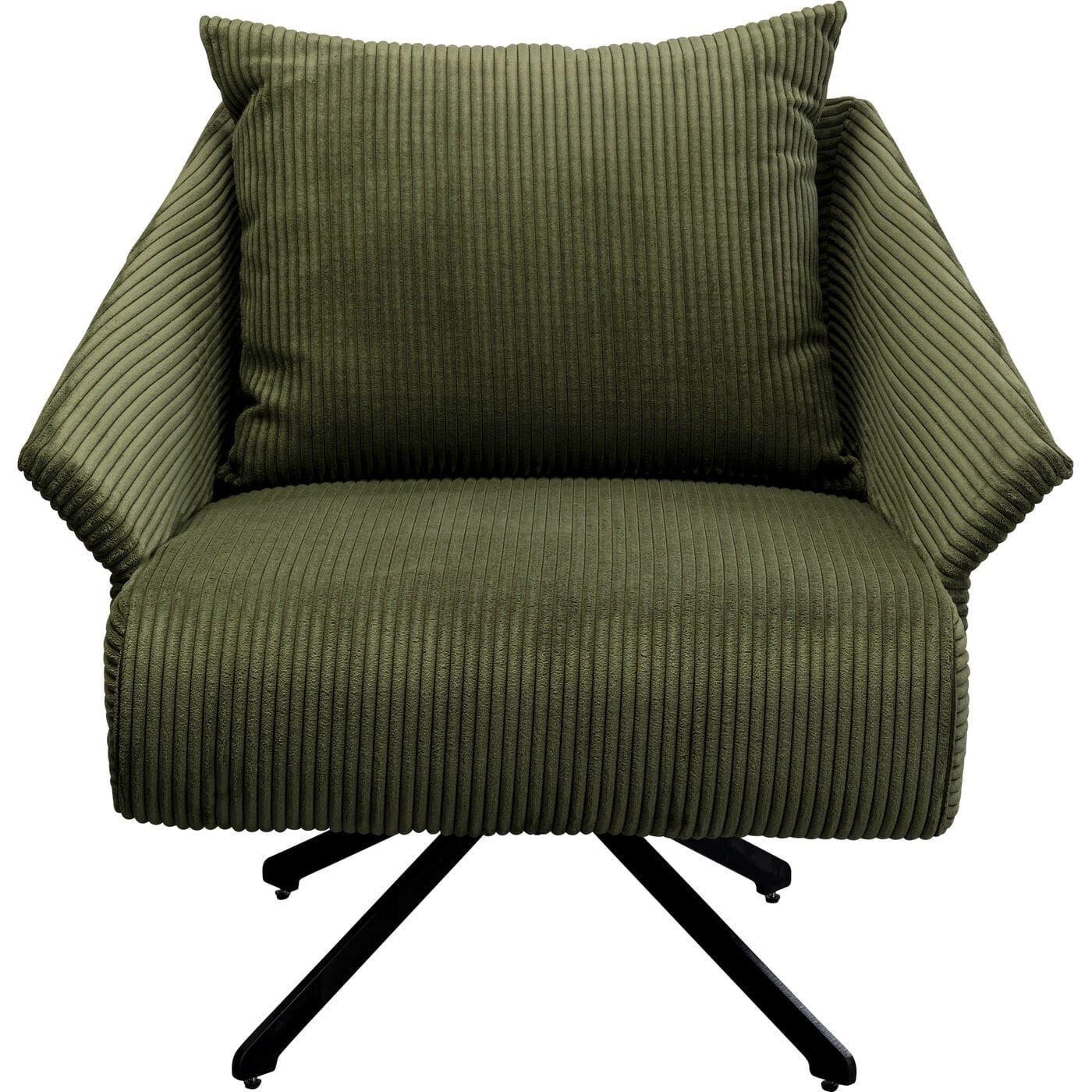 KARE Design Chaise pivotante verte Milo  