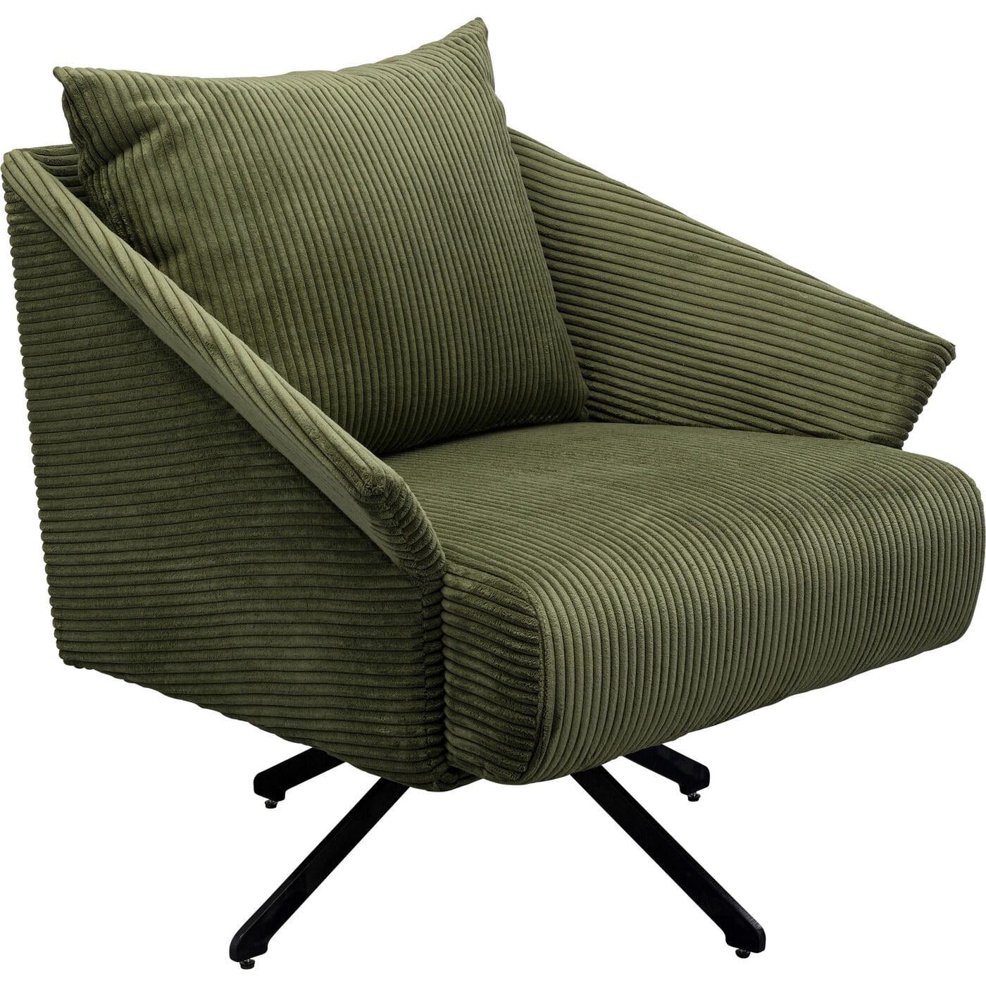 KARE Design Chaise pivotante verte Milo  