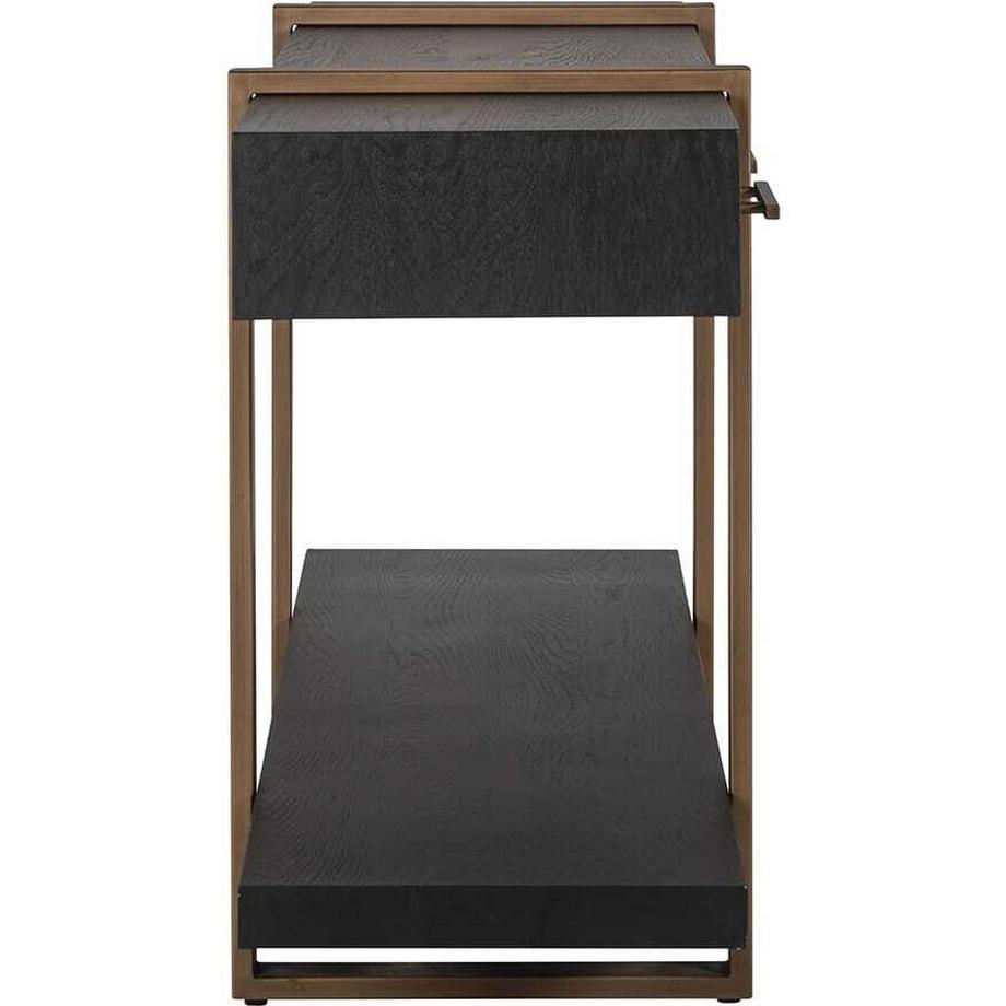 mutoni Sideboard Cambon brun foncé brossé or 180  