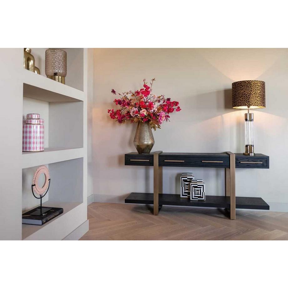 mutoni Sideboard Cambon brun foncé brossé or 180  