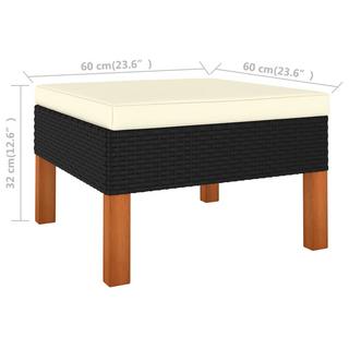 VidaXL Tabouret rotin synthétique  