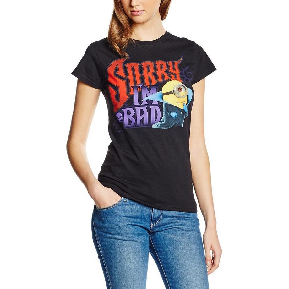minions Sorry I'm Bad T-Shirt Slim Fit  