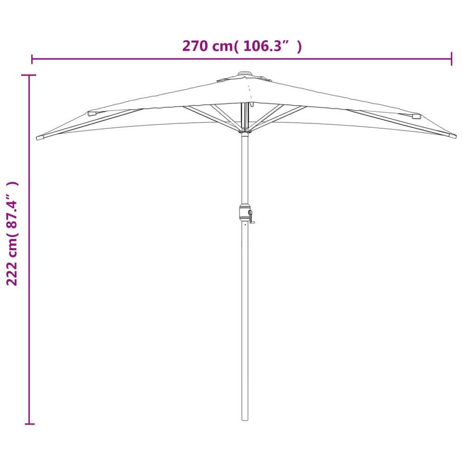 VidaXL Parasol de balcon  