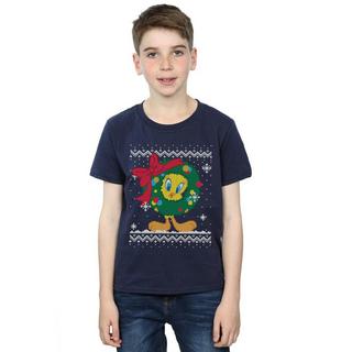 LOONEY TUNES  Tweety Pie Christmas Fair Isle TShirt 