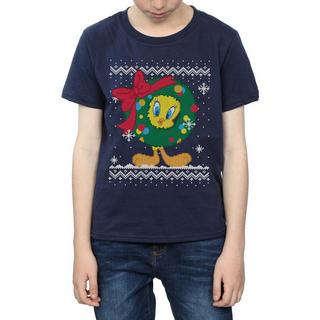 LOONEY TUNES  Tweety Pie Christmas Fair Isle TShirt 