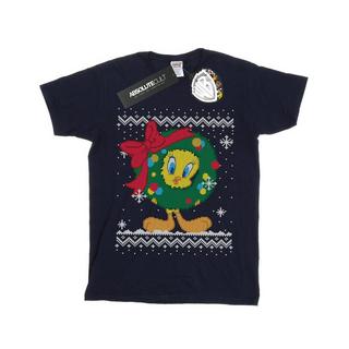 LOONEY TUNES  Tweety Pie Christmas Fair Isle TShirt 