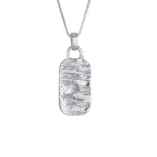 Kuzzoi  Collier Marke Military Platte Gehämmert 925 Silber 