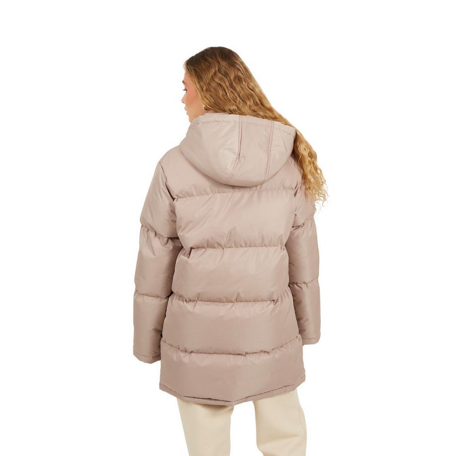 Brave Soul Lange Kapuzenjacke mit Steppung  