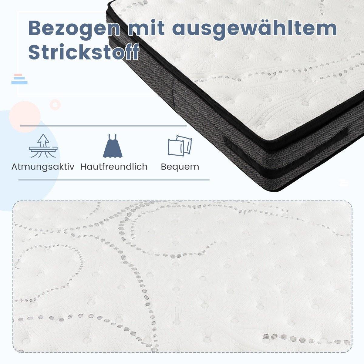Northix Matelas à mémoire de forme de de hauteur avec matelas hybride enrichi en gel rafraîchissant  