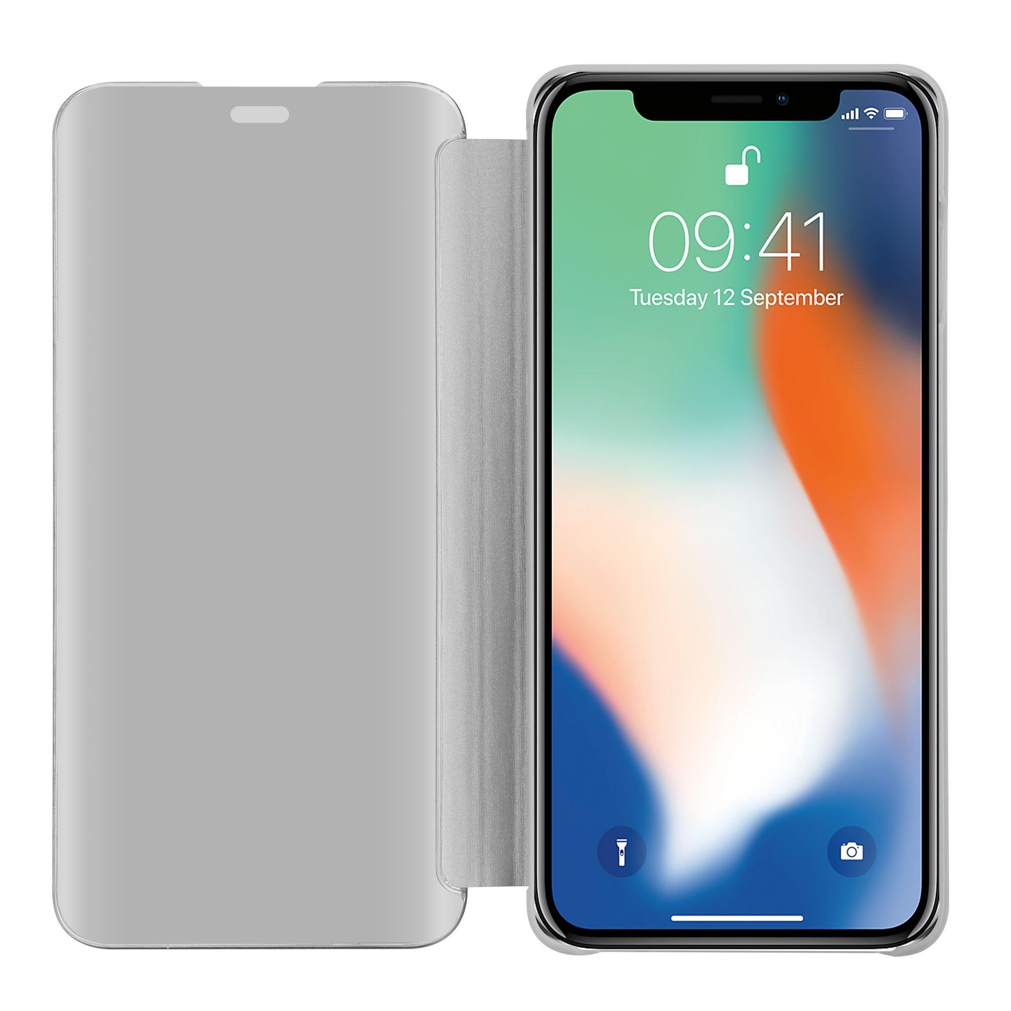 Cadorabo  Hülle für Apple iPhone X / XS Spiegel Standfunktion 360 Grad Schutz 