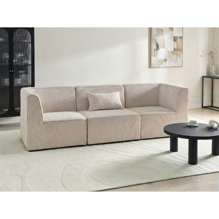 Beliani 3 Sitzer Sofa aus Cord  LEMVIG  