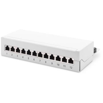 12 Port Netzwerk-Patchpanel CAT 6a, CAT 6a (Rohkabel CAT 7) 1 HE