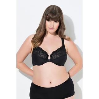 Ulla Popken Soutien-gorge à armatures bonnets souples dentelle fermeture avant  