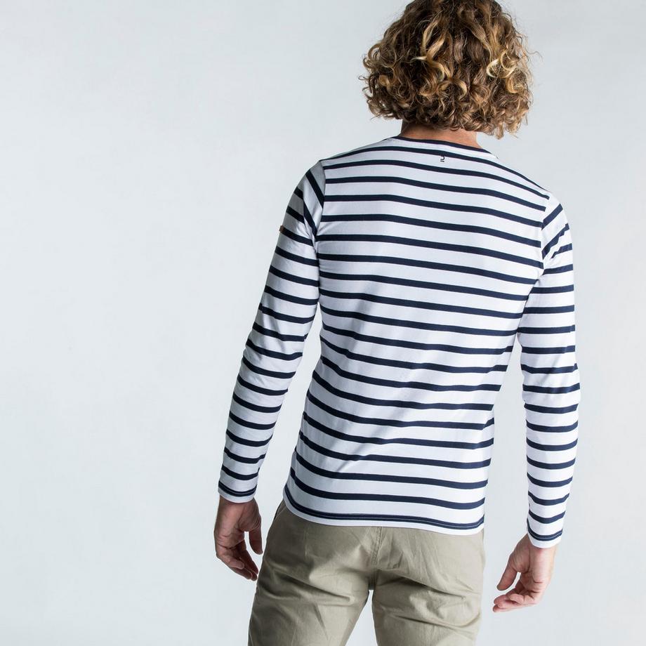 TRIBORD  T-shirt uomo maniche lunghe vela elasticizzato cotone 