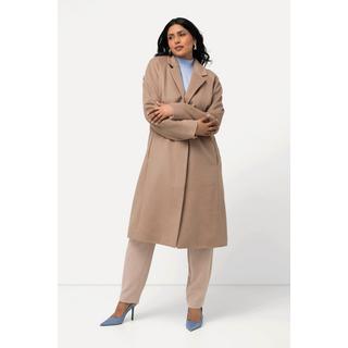 Ulla Popken Mantel Schusterstich Reverskragen Knopfleiste  