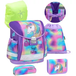 CLASSY Schulrucksack 5-teiliges-Set Rainbow Color
