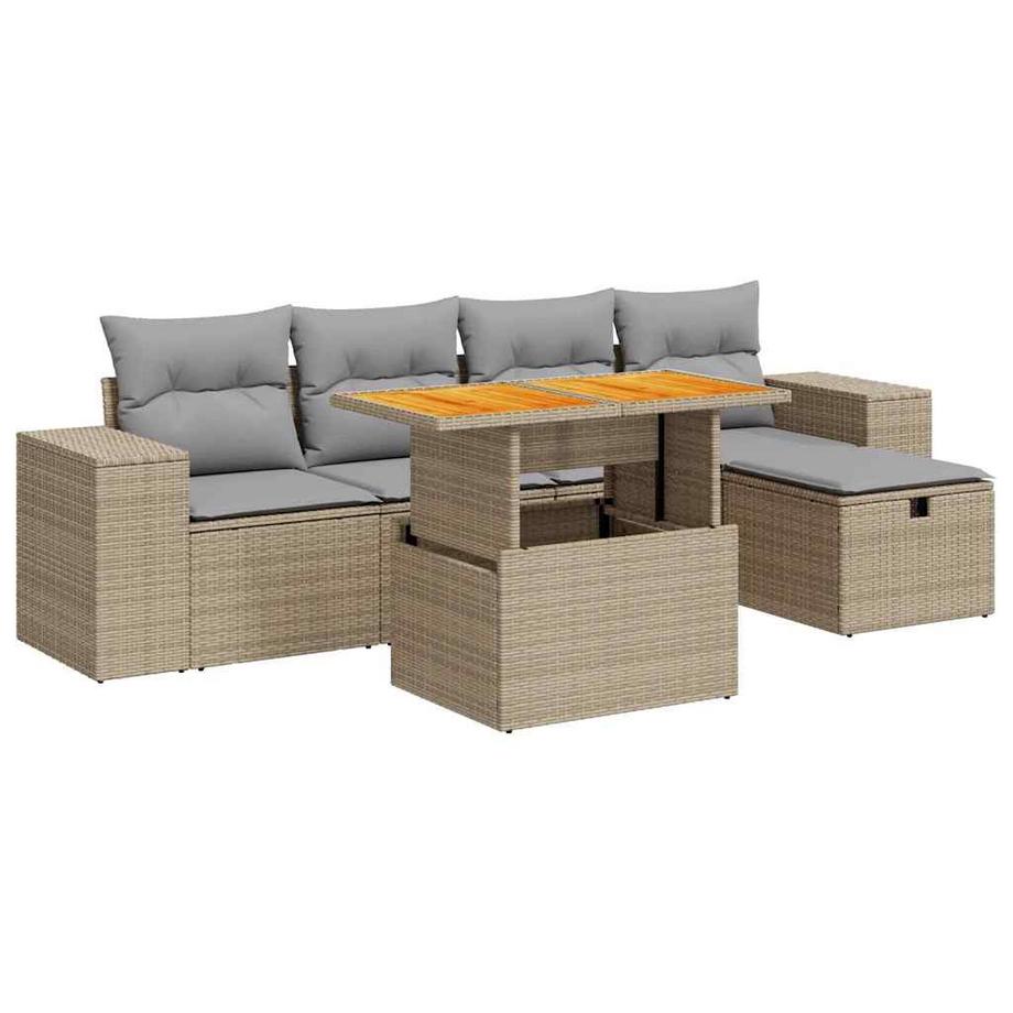 set divano da giardino Polirattan