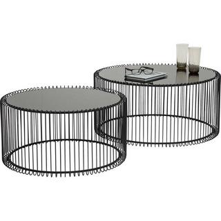 KARE Design Tavolino Wire Black (set di 2)  