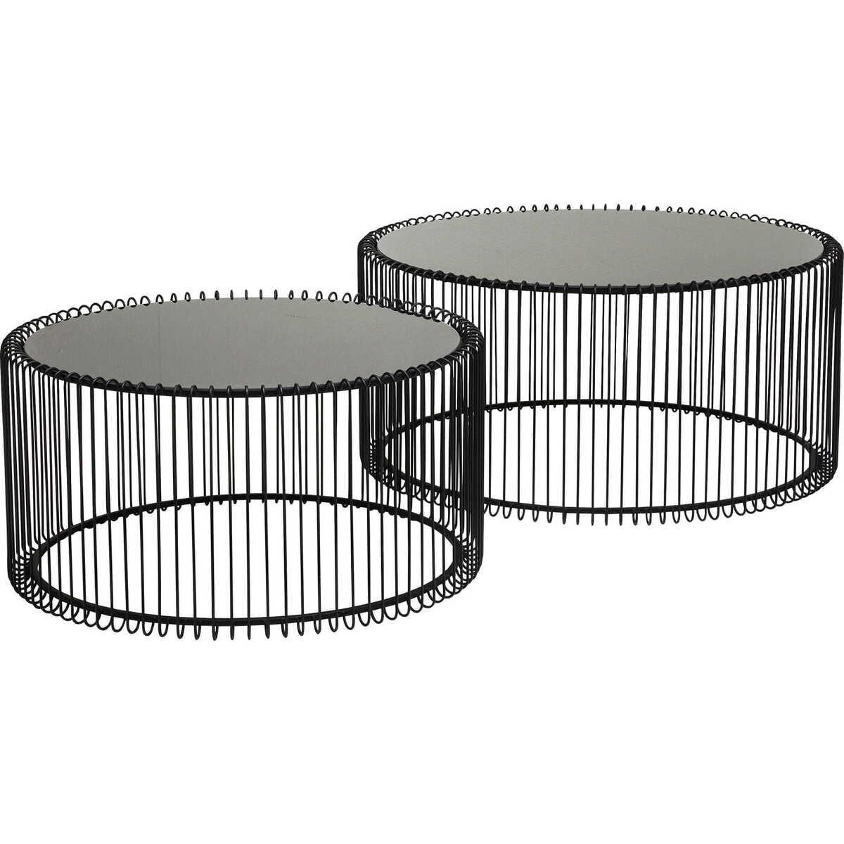 KARE Design Couchtisch Wire Black (2er-Set)  