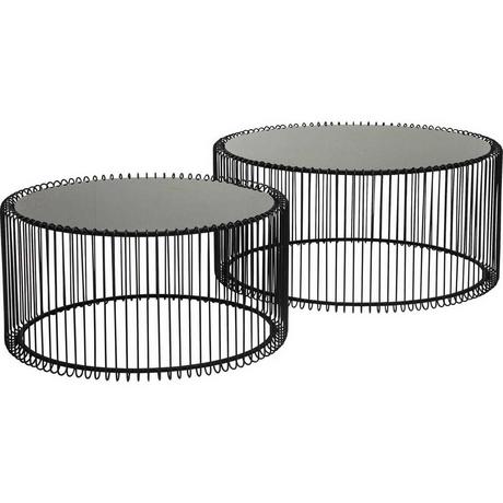 KARE Design Tavolino Wire Black (set di 2)  