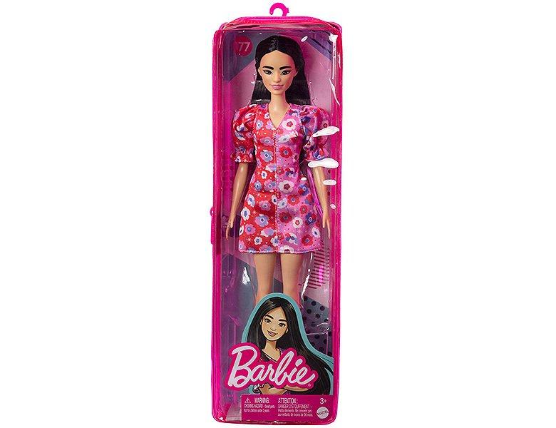 Barbie  Fashionistas Puppe im Color Block Blumenprint Kleid 