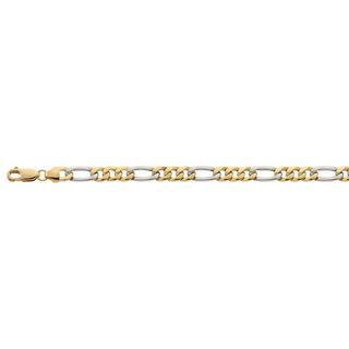 MUAU Schmuck  Collier Figaro Bicolor Gelbgold-/Weissgold 750, 5.7mm, 50cm 