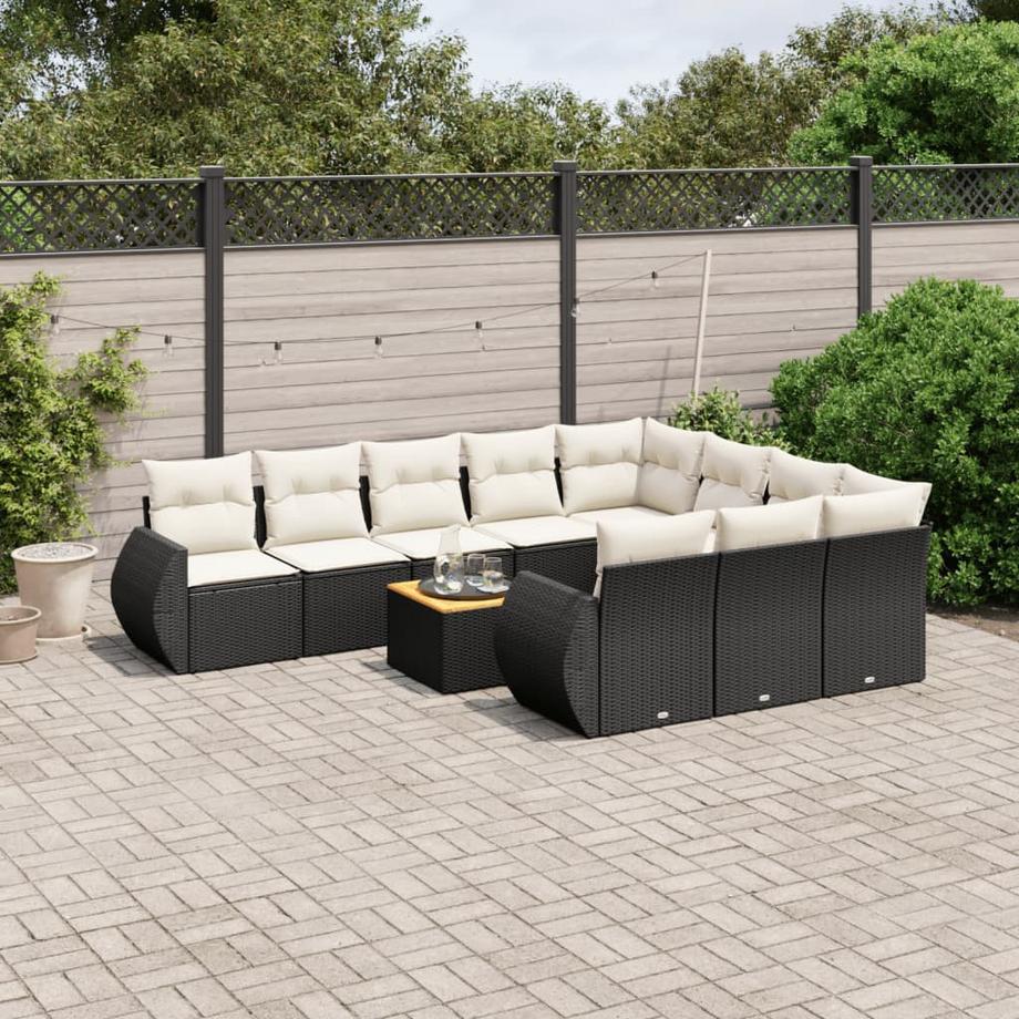 VidaXL Ensemble de canapés de jardin rotin synthétique  