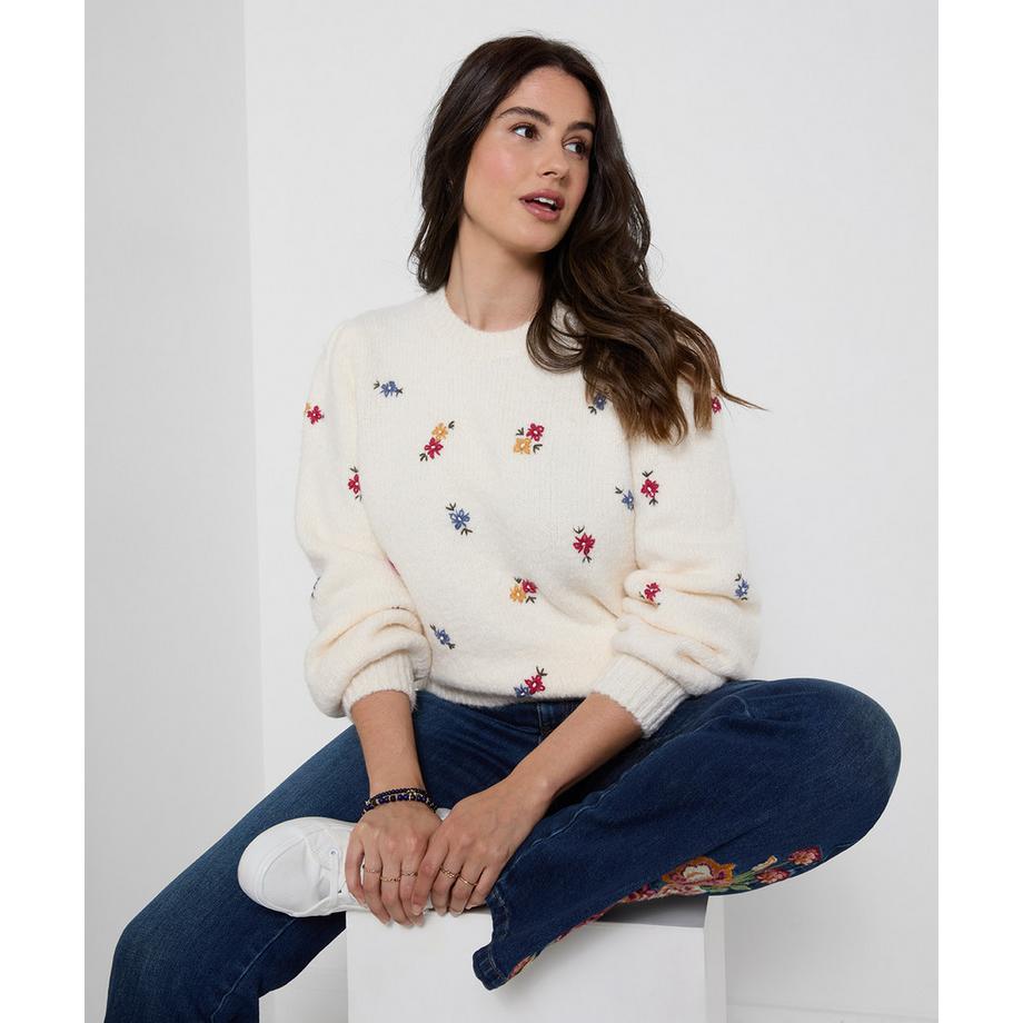 Joe Browns Pull brodé de petites fleurs  